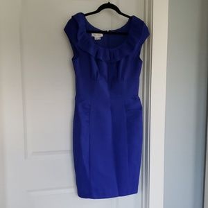 Kay Unger Dress - Blue with black belt